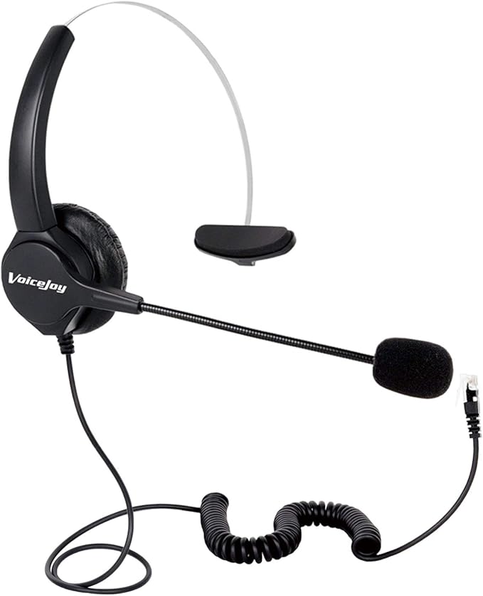 VoiceJoy Office Headset with RJ9 Plug for Cisco IP Phones 7940 7960 7970 6921 Series 8811,8841,8851,8861,8941,8945,8961,9951,9971 etc
