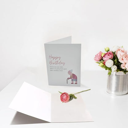 Funny Birthday Card for Women,Birthday Gift for Sister Wife Friend-You're One Year Older,There's No Hoing Back Again.Shit's Morbid as Fuck.