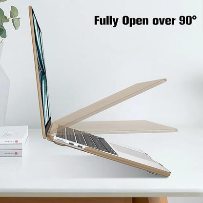 Fintie Case for MacBook Air 13.6 Inch A3113 A2681 (2022 2023 2024 Release) - Snap On Hard Shell Cover for MacBook Air 13.6" M2 M3 Chip with Liquid Retina Display and Touch ID (Frost Brown)