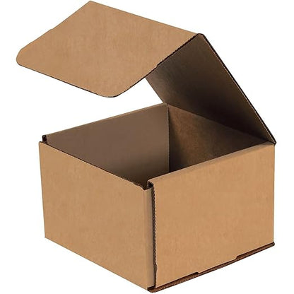 BOX USA BM664K Corrugated Mailers, 6" x 6" x 4", Kraft (Pack of 50)