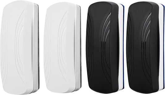 Ddaowanx Whiteboard Eraser, Magnetic Dry Erase Eraser, Glass Board Eraser,School and Office Supplies (4 Pack/2 Black+2 White)