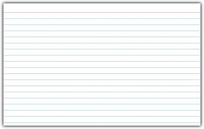C-Line 5” x 8” Index Cards, White, Ruled, 25/PK (49907) (Pack of 3)