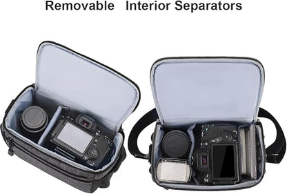 DOMISO Camera Bag Case Waterproof Anti-shock Shoulder Bag, Dark Grey