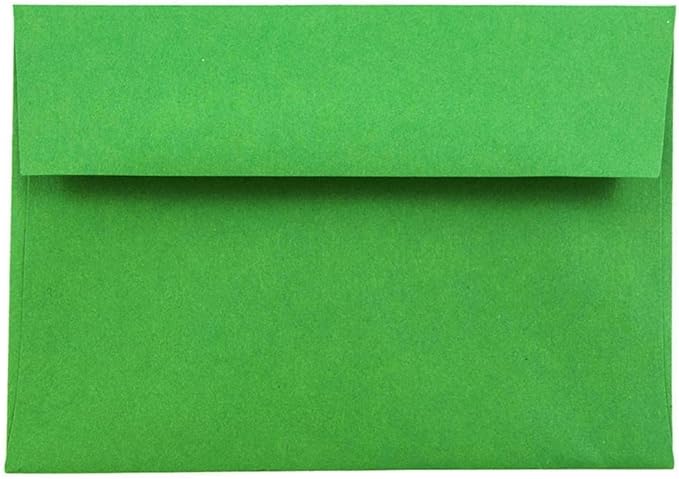 JAM PAPER 4Bar A1 Colored Invitation Envelopes - 3 5/8 x 5 1/8 - Green Recycled - Bulk 500/Box