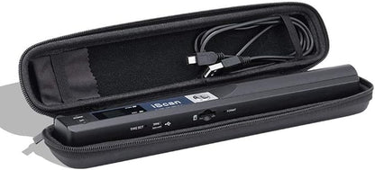 10.5“ x 1.6” x 1.2“ Hard Travel Case for Iscan/Vupoint/MUNBYN Magic Wand Portable Scanner, Shockproof/Water Resistant/Pressure-Proof, Ideal for Fitting Scanner, USB Cable, Clean Cloth Together