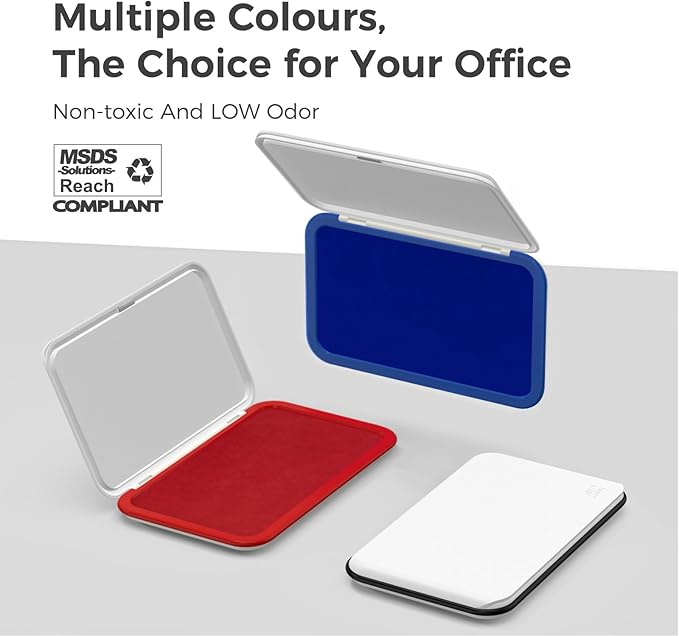 Large Stamp Pad - 3.50"x 6.25", Magnetic Lid, Premium Quality Felt Stamp Pad (Black)