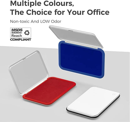 Large Stamp Pad - 3.50"x 6.25", Magnetic Lid, Premium Quality Felt Stamp Pad (Red)