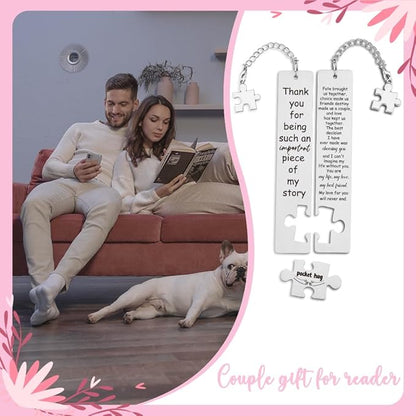 Funny Bookmarks Gift for Couple, Wife, Husband, Boyfriend, Girlfriend, Romantic Book Lover Gift for Wife, Husband, Couple,Valentines Gift for Wife, Women, Husband, Men,WB119