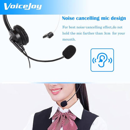 Headset Headphones + Adjustable Volume + Mute Control for Cisco IP Telephone 7940 7970 8841 8851 8861 8941 8945 8961 9951 9971 and All Series