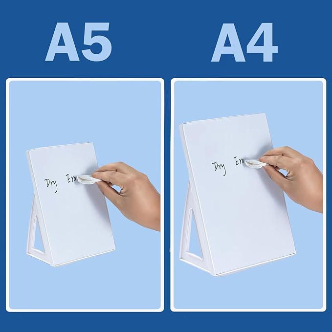 Desktop Dry Erase Board, Small Whiteboard with Stand, A5 Size 8.3 x 5.8 Inches with A Dry Erase Marker