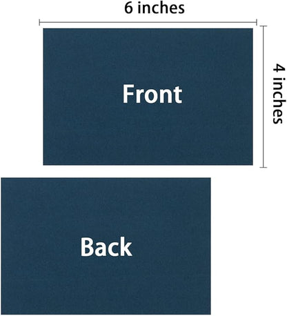 100 Pack Thick Paper Cardstock Blank Heavy Cards Stock for Invitations, Greeting Cards Making, Postcards, Photos, 250GSM Thick Paper (Navy Blue, 4x6 inches)