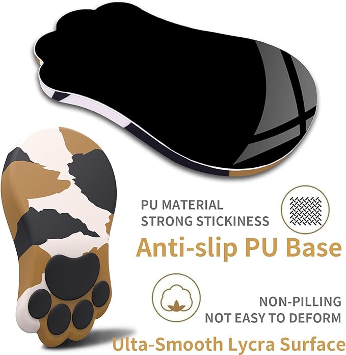 Ergonomic Mouse Pad with Wrist Rest,Cute Cat Paw Mousepad Wrist Support,Comfortable Massage Design Computer Pain Relief Mouse Pad with Non-Slip PU Base for Desk Laptop Gaming,Tortoiseshell