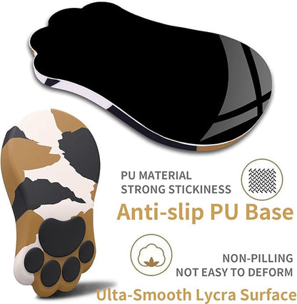 Ergonomic Mouse Pad with Wrist Rest,Cute Cat Paw Mousepad Wrist Support,Comfortable Massage Design Computer Pain Relief Mouse Pad with Non-Slip PU Base for Desk Laptop Gaming,Tortoiseshell