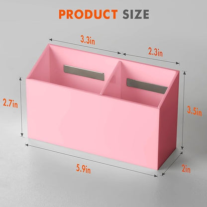 BEYGORM Magnetic Dry Erase Marker Holder for Whiteboard,Non-slip Acrylic Magnet Pen Holder for Fridge Refrigerator,Locker Organizer for Work,Locker Accessories,Pencil Cup for Desk(Pink)
