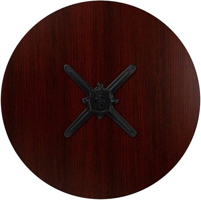 Flash Furniture Chapman 36" Round Multi-Purpose Conference Table in Mahogany