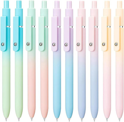 ITAWIXS Aesthetic Gel Ink Pens, 10pcs Fine Point Smooth Writing Pens, Office Desk Accessories, Cute Morandi Pens for journaling School Office Supplies, Gifts for Women and Men