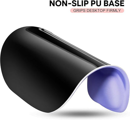 JIKIOU Mouse Pad, 2 Pack Ergonomic Mouse Pads with Comfortable Gel Wrist Rest Support and Lycra Cloth, Non-Slip PU Base for Easy Typing Pain Relief Durable and Easy to Clean Small Purple