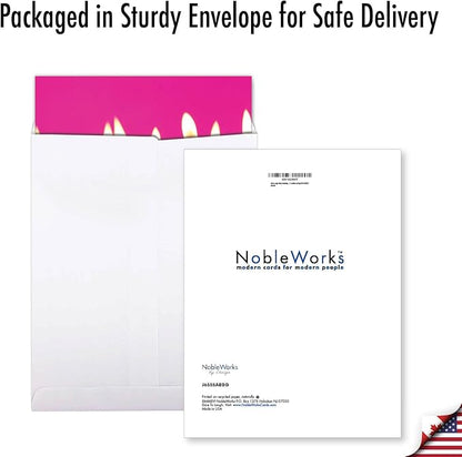 The Best Card Company - 1 Large Birthday Card with Envelope (8.5 x 11 Inch) - Fun Celebration Card for Birthdays - Birthday Candles J6555ABDG