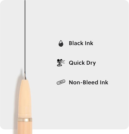 U Brands Catalina Felt Tip Pens, Set of 6, Lucent Dreams, Gold Details, Medium (0.7 mm) Point, Black Ink