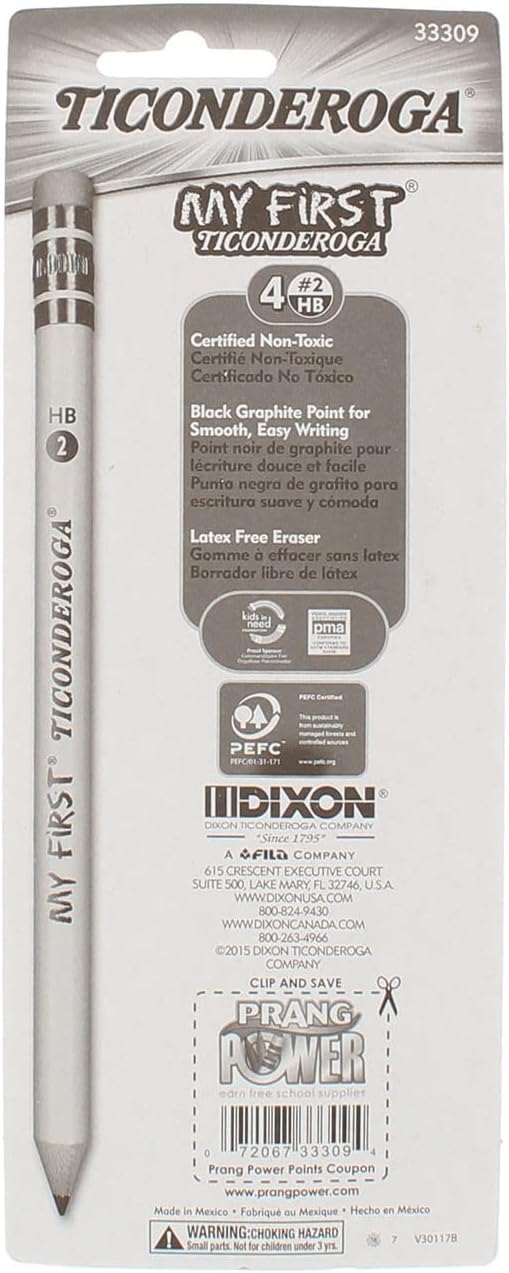 My First Ticonderoga Primary Pencil and Bonus Sharpener- 2 Pk