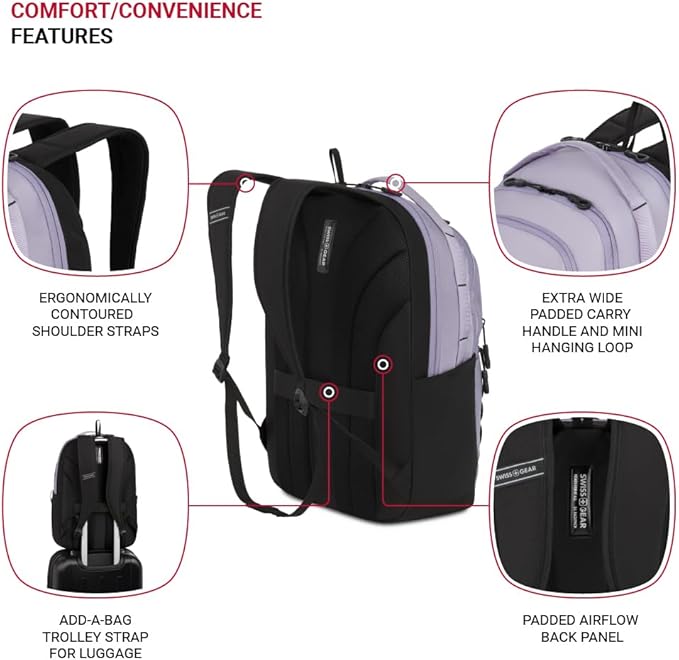 SwissGear Versa, Lavender Grey, 17.75-Inch