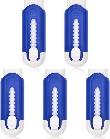 Pencil Erasers, Retractable Erasers for Pencils - Blue White, Pack of 5