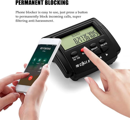 Call Blocker for Landline Phones,2000 Groups Large Capacity Prevent Harassment Caller ID Box,Home Phone Auto Call Block with LCD Display,Scam Call Blocker for Home Phones,for Answering Machine