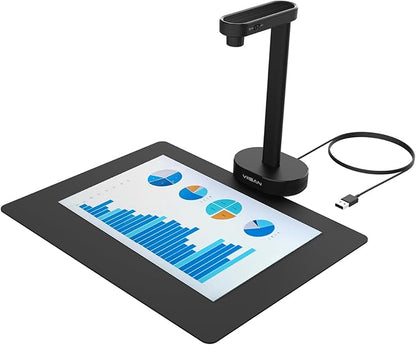 VIISAN 16MP Portable Document Scanner Camera, A4 Capture, USB Document Camera with Deskewing, Multi-Page Scanning, Pocket Book Scanning, OCR & TTS, Compatible with Windows & macOS