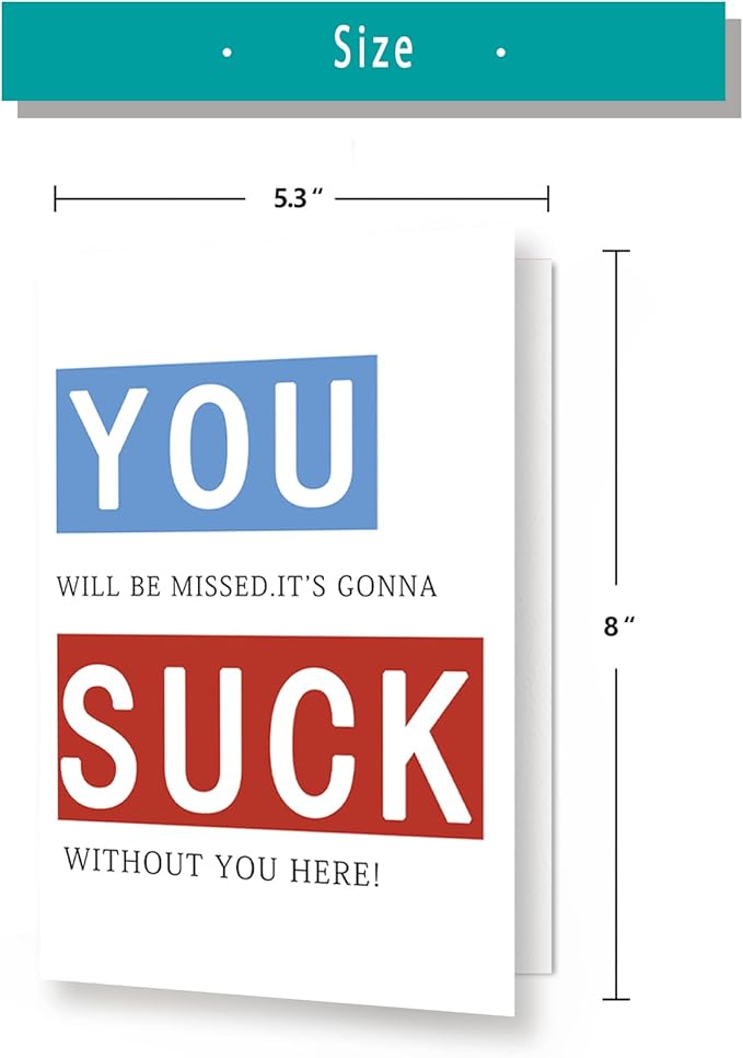 Sarcasm Leaving Definition Card for Work Bestie Friend, Rude Farewell Gifts for Coworkers, Naughty Going Away Gifts for Women Men, Funny Goodbye Cards for Him Her