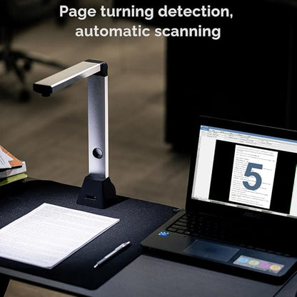 D800 Portable Document Camera: High Definition 13MP Document Scanner USB Visualizer Capture Size A3 Multilingual OCR Detection for Remote Lessons Office and Education, Not Compatible with Mac