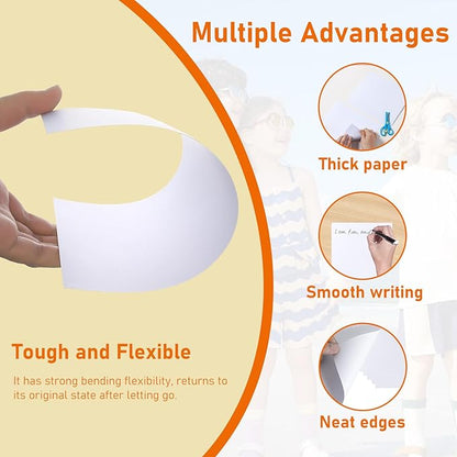 40 Sheets Bright White Cardstock 8.5 x 11 Printer Paper, 75lb Thick Craft Paper Card Stock for Wedding Invitations, Memus, DIY Making Cards, Business Cards, Menus, Birthday