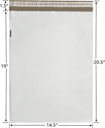 Colored Poly Mailers Pack of: (White, 14.5" x 19" pack of 250) Be creative with your packaging with Colored mailers