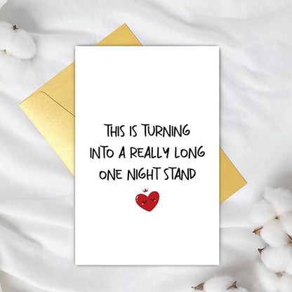 Funny Anniversary Card for Him Her, Humorous Valentines Day Card for Bf Gf, Rude Anniversary Card for Husband Wife