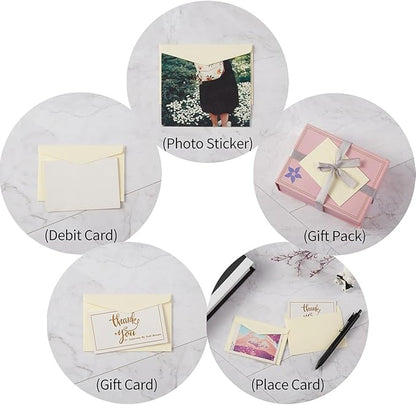 120 Pack Kraft Mini Envelopes Small Envelopes Self-Adhesive Tiny Pockets for Business Cards Christmas Holiday Small Gift Cards Invitations Cards(4.13"×2.76") (Cream Color)