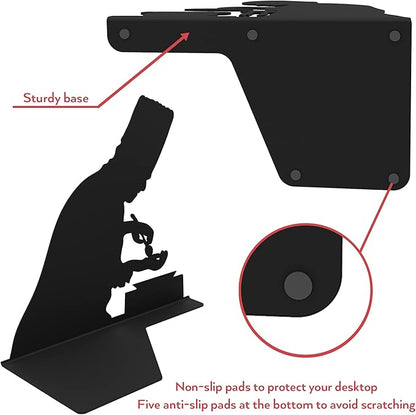 Unique Metal Decorative Bookends - Whimsical Hidden Book Ends for a Cool Book Holder Display - Cute Home Decor and Modern Gift Idea for Shelves Desk or Table (Cooking)