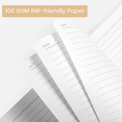 CAGIE 2 Pack Notebooks Journals for Women Men Hardcover A5 Journaling Notebooks Leather Journals for Writing Thick Journal Supplies Diary, Green& Black