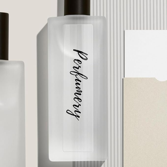 Transparent Thermal Labels 1 x 3 Inch Self-Adhesive Printer Clear Stickers Vinyl Waterproof Roll Decals Rectangle Postage Tags for Address Barcodes DIY Logo Business 300 PCS