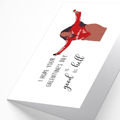 Funny Lizzo Galentine’s Day Card for Bestie, Good As Hell Galentine’s Day Card for Friends