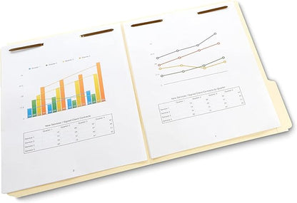 Amazon Basics Manila File Folders with Fasteners, Letter Size, 50-Pack, Beige