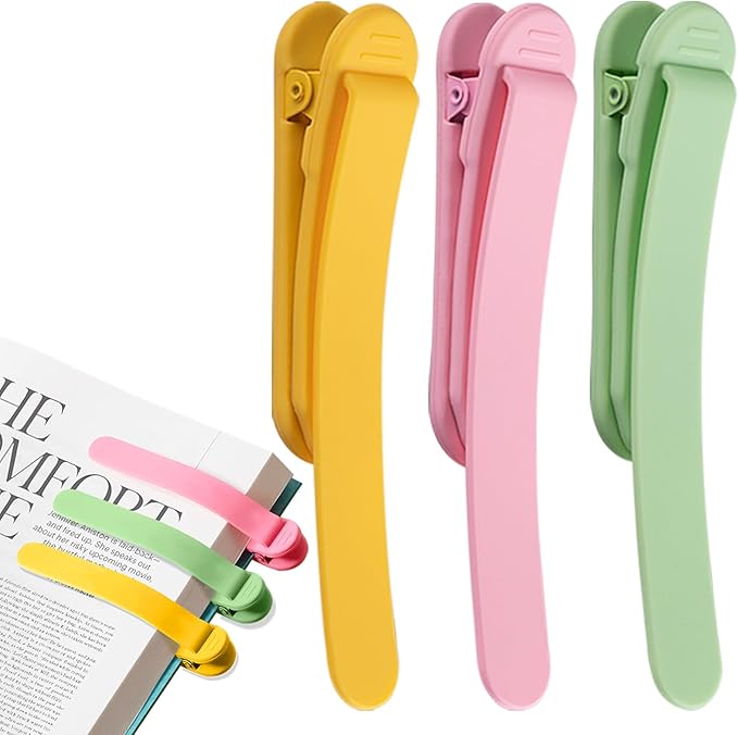 3pcs Page Bookmarks for Reading, Automatic Book Marks Tailored for Book Enthusiasts, Unique and Cute Book Page Holder Markers Clip Reading Accessories Gifts