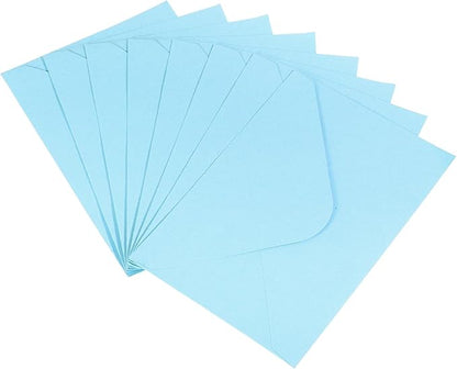 PATIKIL Mini Envelopes, 50 Pack Gift Cards Business Cards Envelope for Greeting Weddings, Blue