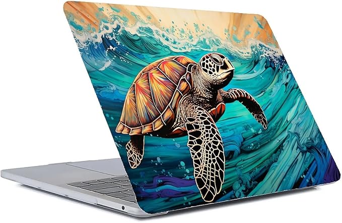 Compatible with 14.2 Inch MacBook Pro A2442/A2779, Animal Sea Turtle Hard Plastic Shell Cover Case