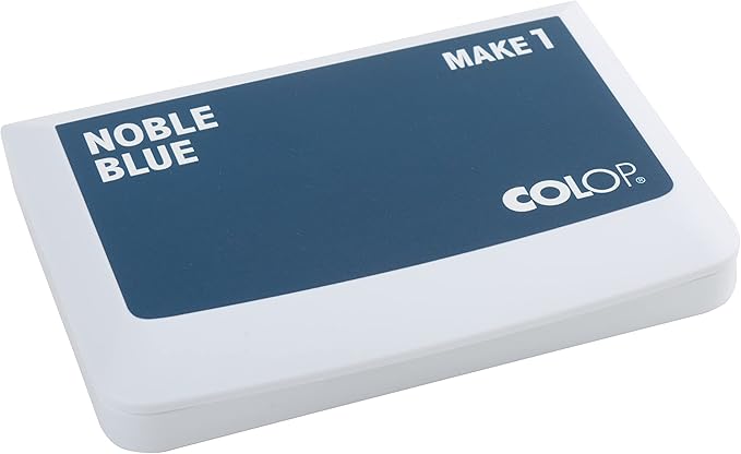 COLOP Make Series, Ink Stamp Pads, with Non-Toxic Premium Ink, Water-Based Acid-Free (Noble Blue, Make 1-1-15/16" x 3-1/2")