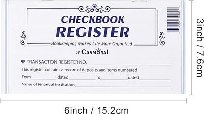 24 Pack Check Register, Checkbook Registers for Personal, Blank Ledger Transaction Registers for Personal or Business, Check Register Book for Checking and Saving Account, Deposit and Credit Card
