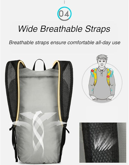 Scotry Lightweight Packable Mesh Strap Travel Backpack, Water Resistant Man Women Foldable Daypack for Outdoor Vacations (Green)