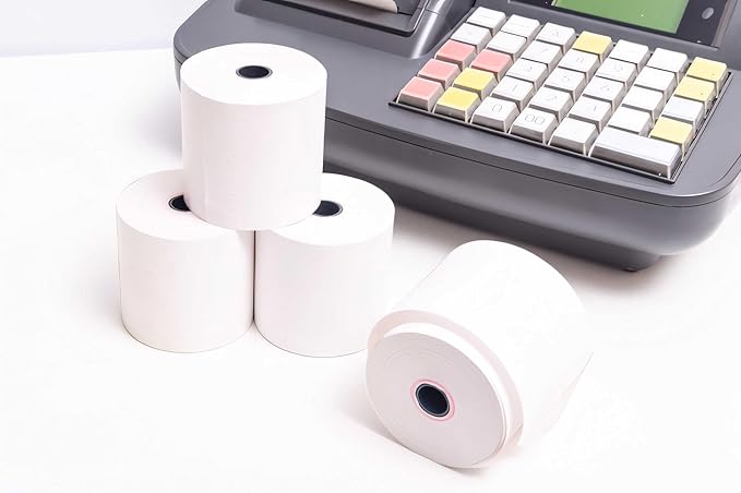 3" x 150' 1 Ply Bond 10 Rolls White Paper Kitchen Receipt POS System Cash Register Compatible with Clover Epson SNBC Star Sam4s Ellix Bixolon Impact Printers SP700 ERC30 34 38 (10 Rolls)