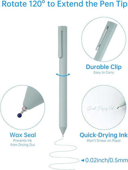 NiArt Bible Study Note-Taking Kit 6 Morandi Highlighters, 14 Gel Pens, 200 Sticky Notes - Non-Bleed, Eye-Friendly Colors for Journaling, Art, Organizing & Creative Projects, Fine Tip Precision Writing