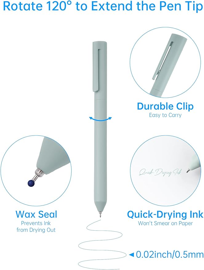 NiArt Bible Highlighters and Pens No Bleed Set of 14-Morandi-Colored Ink Highlighters, Gel Pens, Sticky Notes Set with Transparent Storage Box-Perfect for Bible Study, Note-Taking and Creative Writing