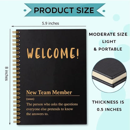 Welcome New Team Member 160 Blank Pages Spiral Notebook, New Hire Gifts for Colleague, New Job Gifts for Coworkers, New Employee Welcome Gifts, Team Notebooks for Employees, Team Member Gifts