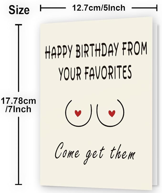 Naughty Birthday Card for Men, Husband, Boyfriend, and Him | Happy Birthday Gifts & Decorations for Men